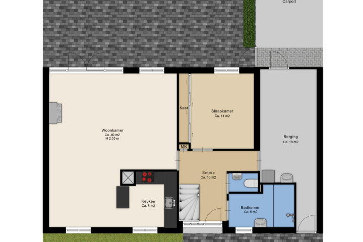 Plattegrond – Lonerstraat 4, Assen