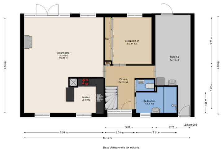 Plattegrond – Lonerstraat 4, Assen