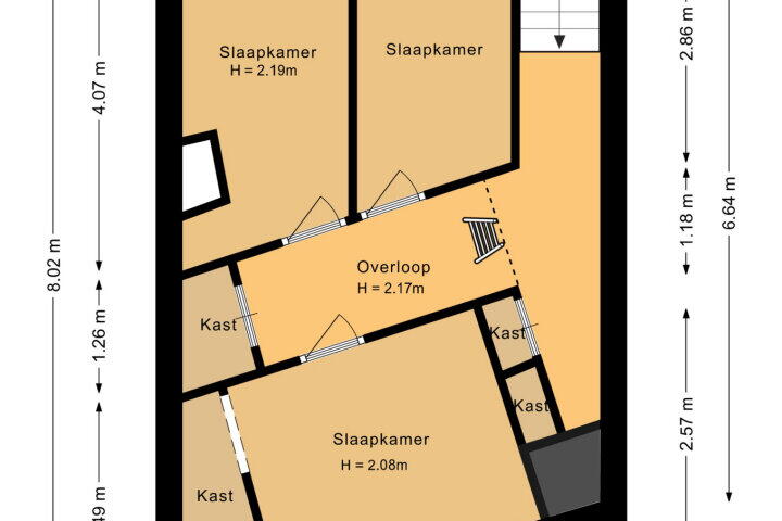 Plattegrond – Looijersgracht 25, Steenwijk