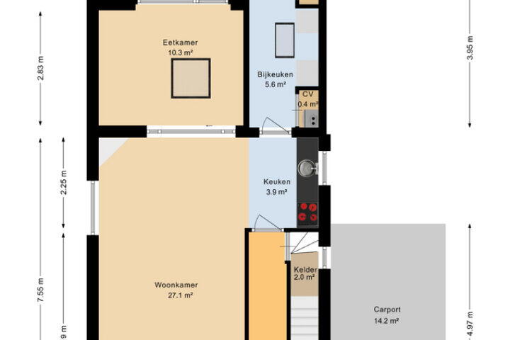 Plattegrond – Looijersgracht 29, Steenwijk