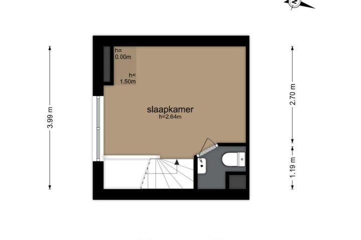 Plattegrond – Lootsstraat 11 3, Amsterdam