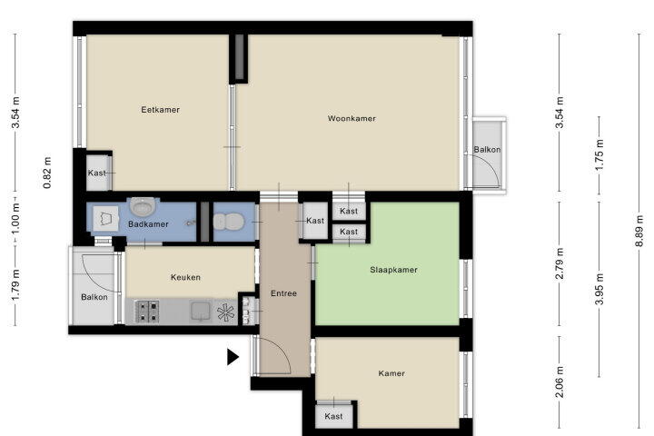 Plattegrond – Louise de Colignystraat 20, Alphen aan den Rijn