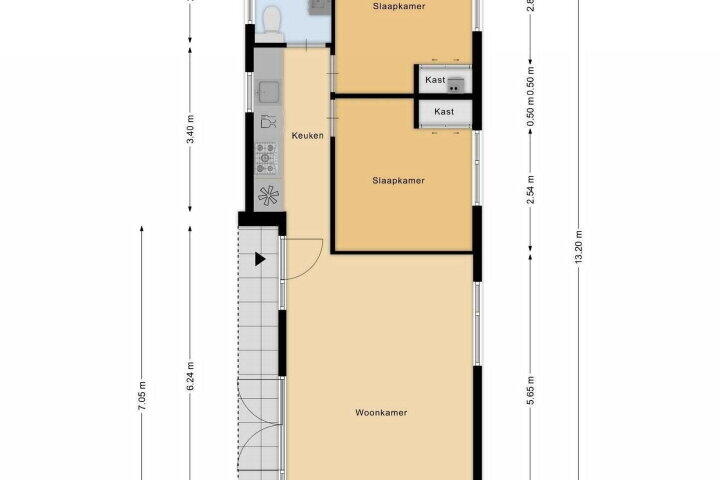 Plattegrond – Loverensestraat 11 R A4, Cromvoirt
