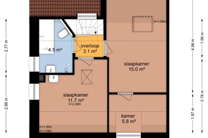 Plattegrond – Luingaweg 5, Bierum