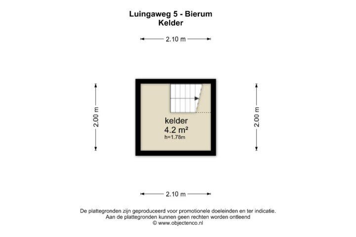 Plattegrond – Luingaweg 5, Bierum