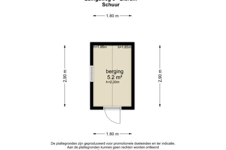 Plattegrond – Luingaweg 5, Bierum