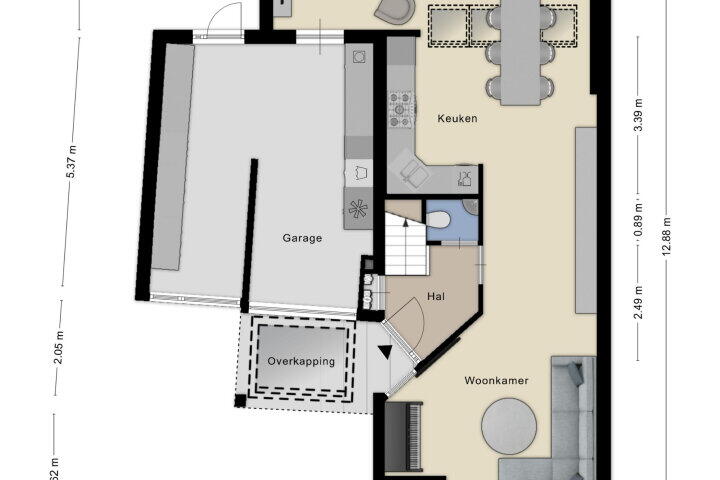 Plattegrond – Lupineberg 1, Roosendaal