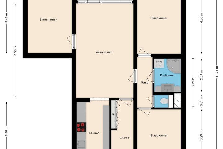 Plattegrond – Luxemburglaan 317, Heemskerk