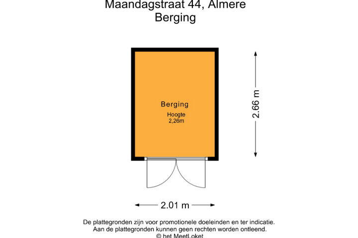 Plattegrond – Maandagstraat 44, Almere