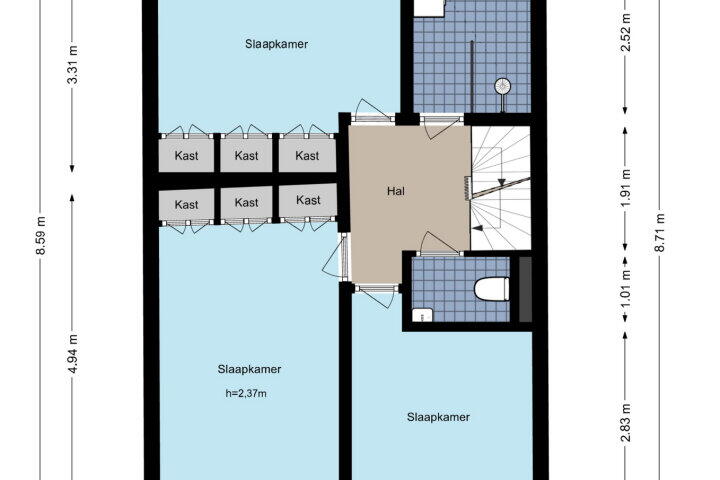 Plattegrond – Maarten Lutherweg 196, Amstelveen