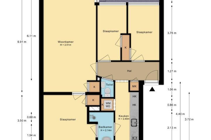 Plattegrond – Maasstraat 49, Apeldoorn