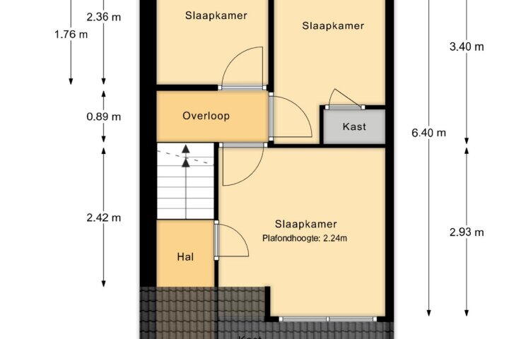 Plattegrond – M A de Ruyterstraat 27, Meppel