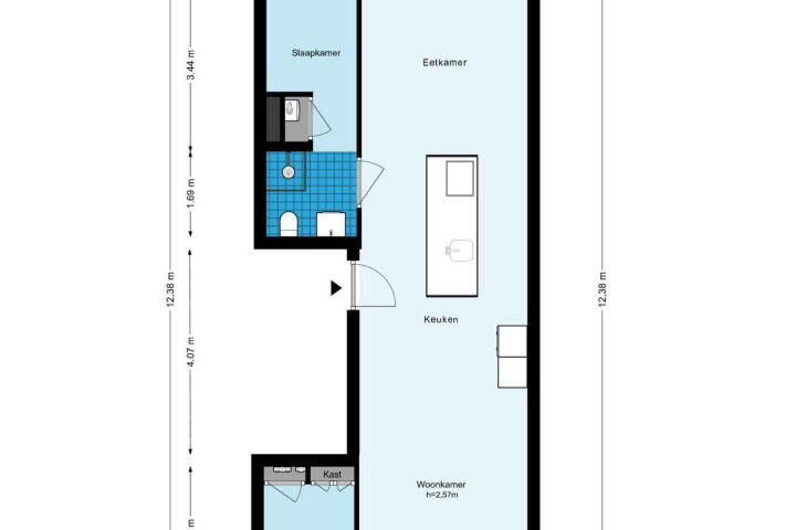 Plattegrond – Madurastraat 16 1, Amsterdam