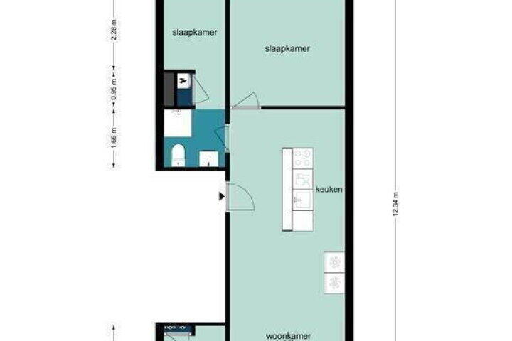 Plattegrond – Madurastraat 16 1, Amsterdam