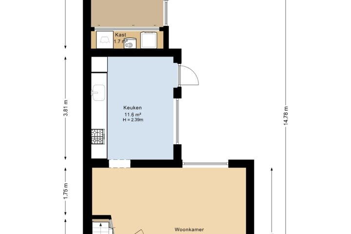 Plattegrond – Magnoliastraat 12, Roden