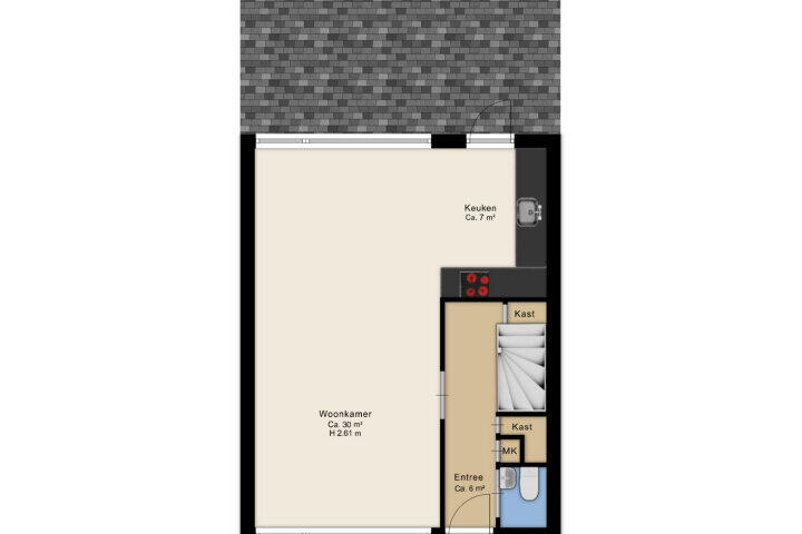 Plattegrond – Magnoliastraat 22, Bovensmilde