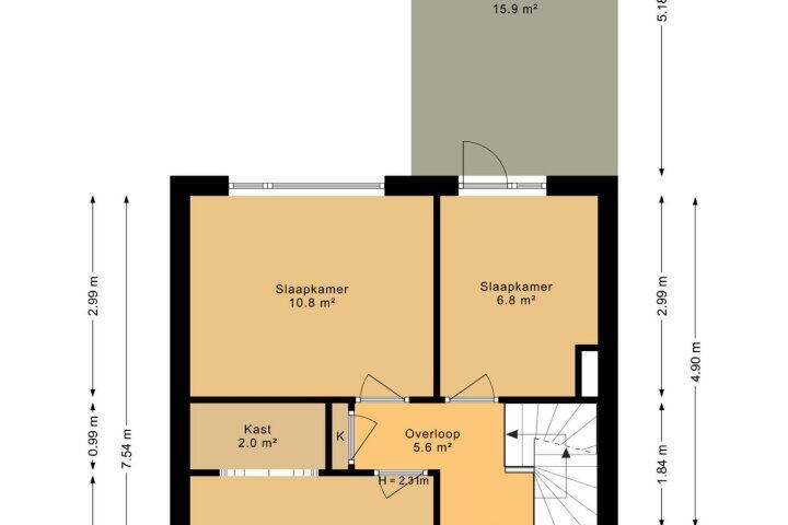 Plattegrond – Magnoliastraat 31, Bovensmilde