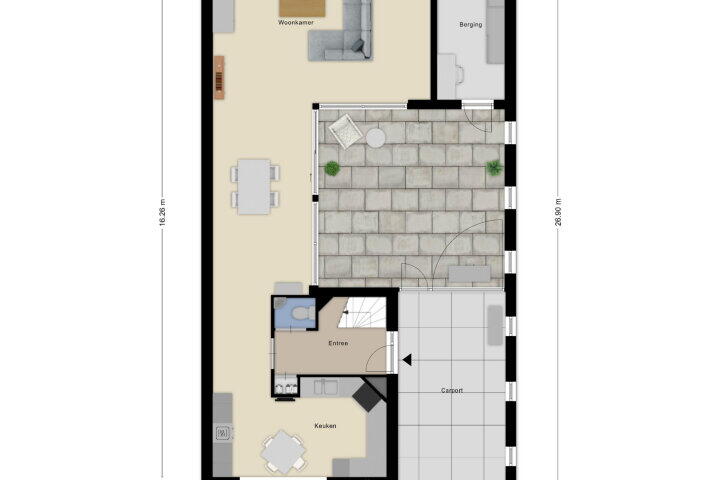 Plattegrond – Maïsberg 79, Roosendaal