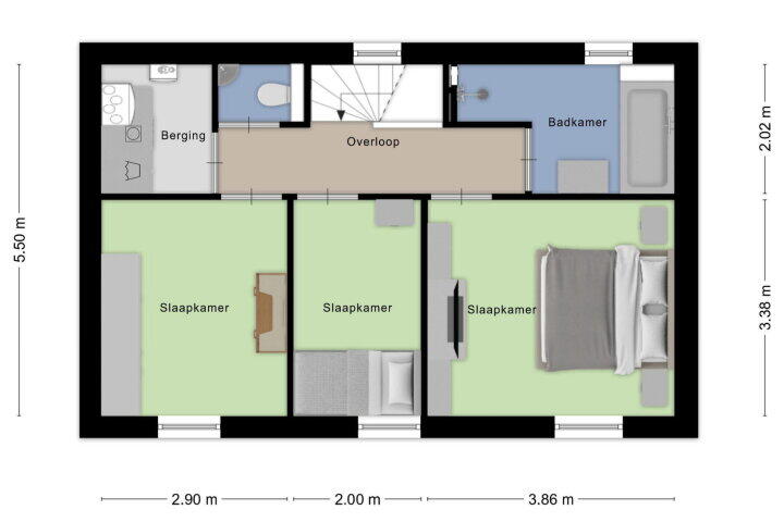 Plattegrond – Maïsberg 79, Roosendaal