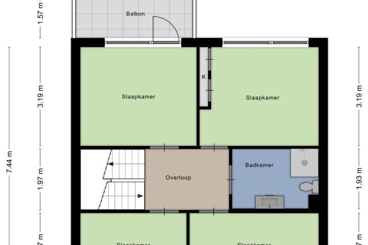 Plattegrond – Malsenlaan 19, Arnhem