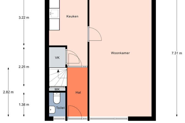 Plattegrond – Malvert 1205, Nijmegen