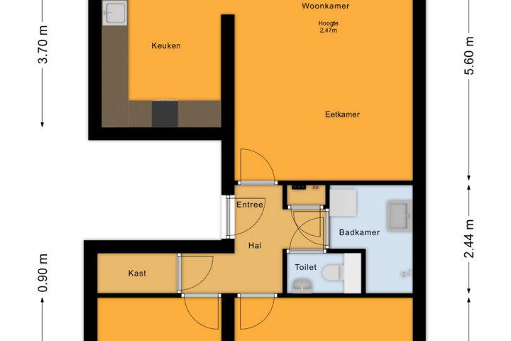 Plattegrond – Mandolinestraat 79, Almere
