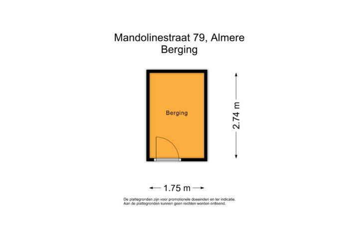 Plattegrond – Mandolinestraat 79, Almere