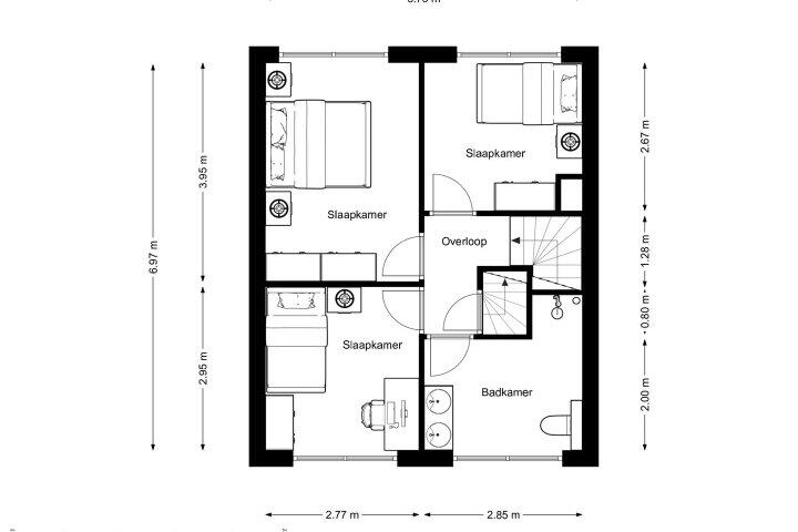 Plattegrond – Manger Catsperk 25, Drachten