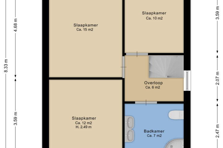 Plattegrond – Marcelisstraat 25, Hoogersmilde