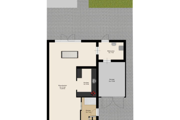 Plattegrond – Marcelisstraat 25, Hoogersmilde