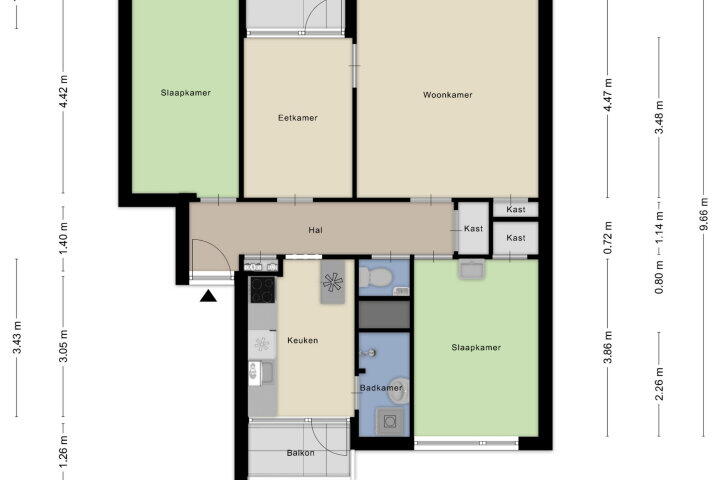 Plattegrond – Marchantstraat 23, Nijmegen
