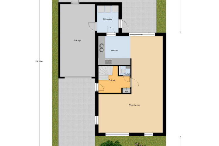 Plattegrond – Marga Klompelaan 4, Vlissingen