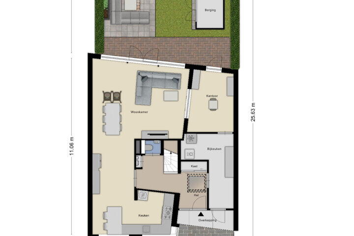 Plattegrond – Margrietberg 10, Roosendaal
