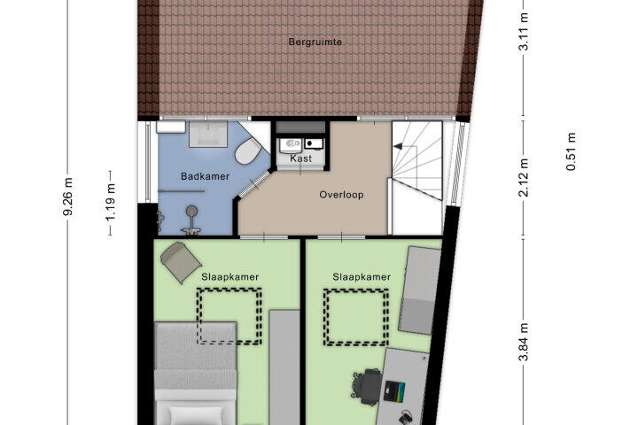 Plattegrond – Margrietberg 10, Roosendaal