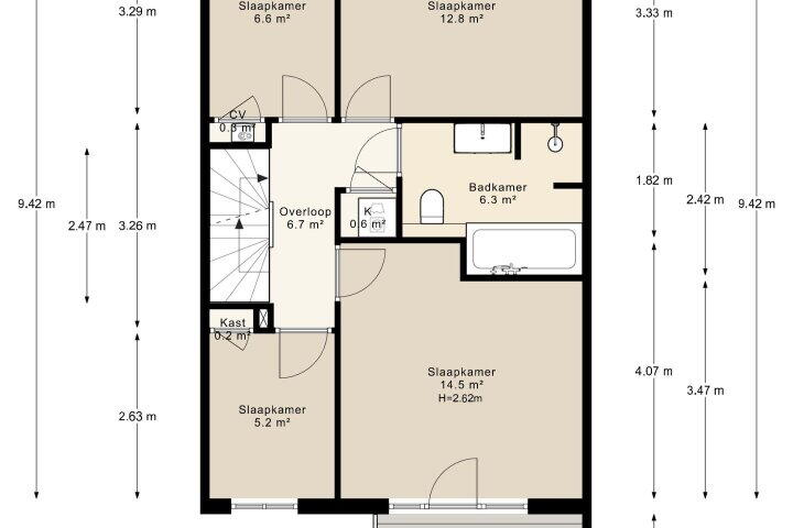 Plattegrond – Margriete van Clevelaan 2, Amstelveen