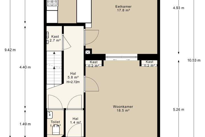 Plattegrond – Margriete van Clevelaan 2, Amstelveen