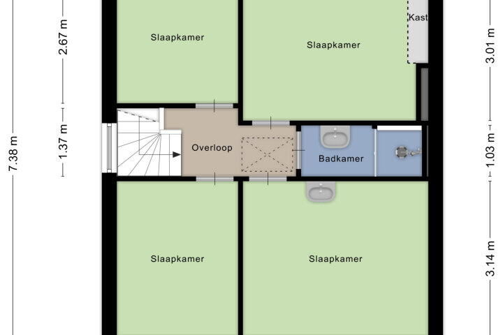 Plattegrond – Margrietstraat 11, Wijchen