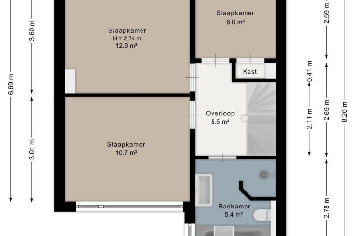 Plattegrond – Margrietstraat 31, Sint-oedenrode