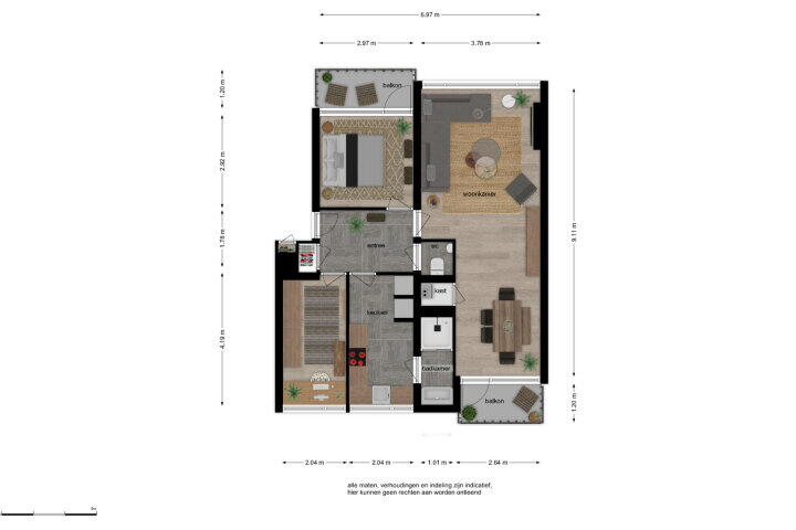 Plattegrond – Marialaan 28 A, Breda