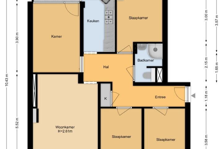 Plattegrond – Marie Hoffmanlaan 35, Voorburg