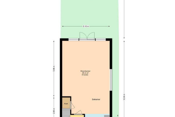 Plattegrond – Mariënpark 156, Leidschendam