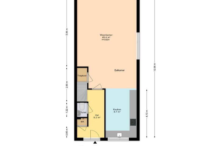 Plattegrond – Mariënpark 156, Leidschendam