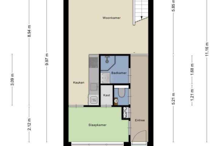 Plattegrond – Markendaalseweg 28 E6, Breda