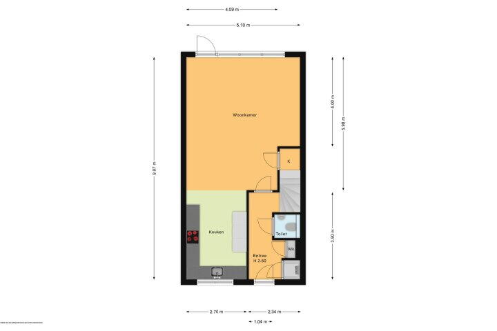 Plattegrond – Markgraaflaan 128, Den Haag