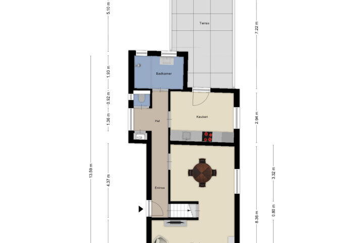 Plattegrond – Markt 86 A, Roosendaal