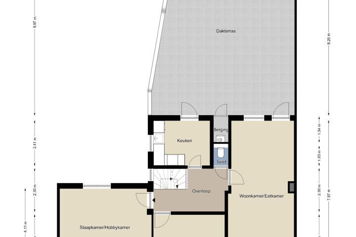 Plattegrond – Marktstraat 28 A, Beek