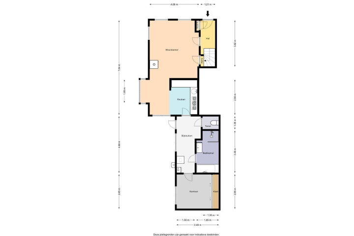 Plattegrond – Marktweg 42, Oudeschoot