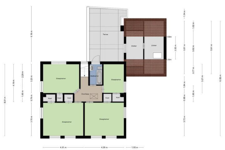 Plattegrond – Marsweg 3, Didam