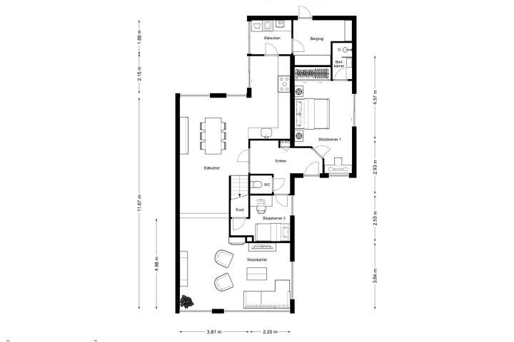 Plattegrond – Martena 22, Drachten