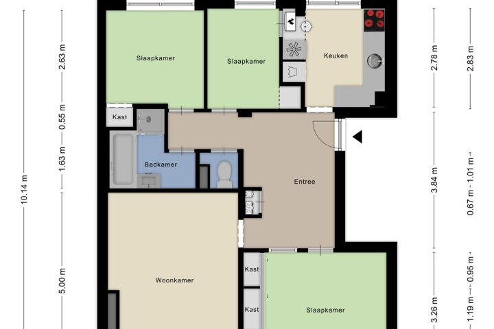 Plattegrond – Mascagnistraat 26, Heemskerk
